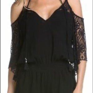 Becca Poetic black shorts romper size S